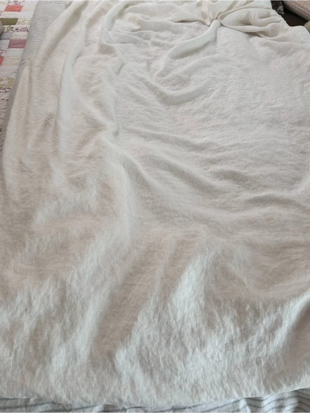 Rustic Natural Linen Box Spring Cover size Queen